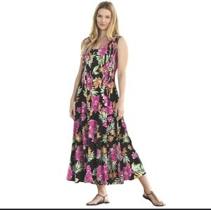 - Woman Within beautiful floral plus size maxi dress